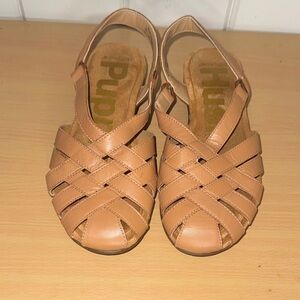 Hush Puppie Tan Leather Women's Sandals
